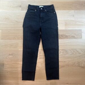 H&M Black High Waisted Mom Jeans